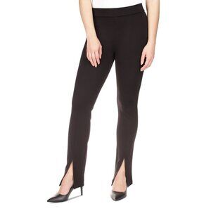 Michael Michael Kors Women's Slit-Hem Leggings PETITE SMALL Black